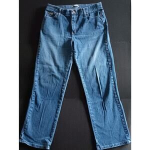 Lee Relaxed Straight Leg at the waist Women's size 12 Blue Denim Jeans Good